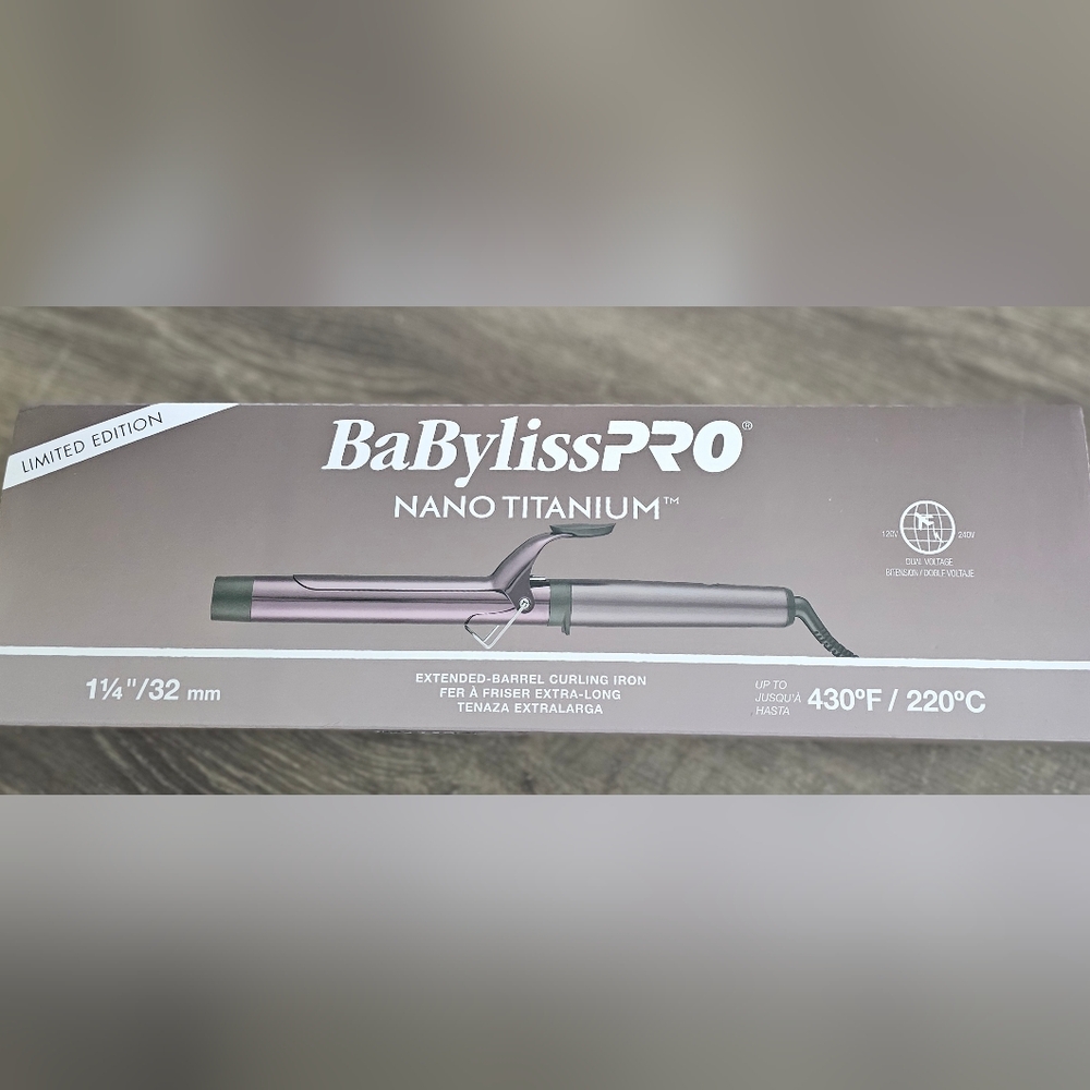 BaBylissPRO 1 1/4" Nano Titanium Curling Iron- Limited Edition- Open Box
